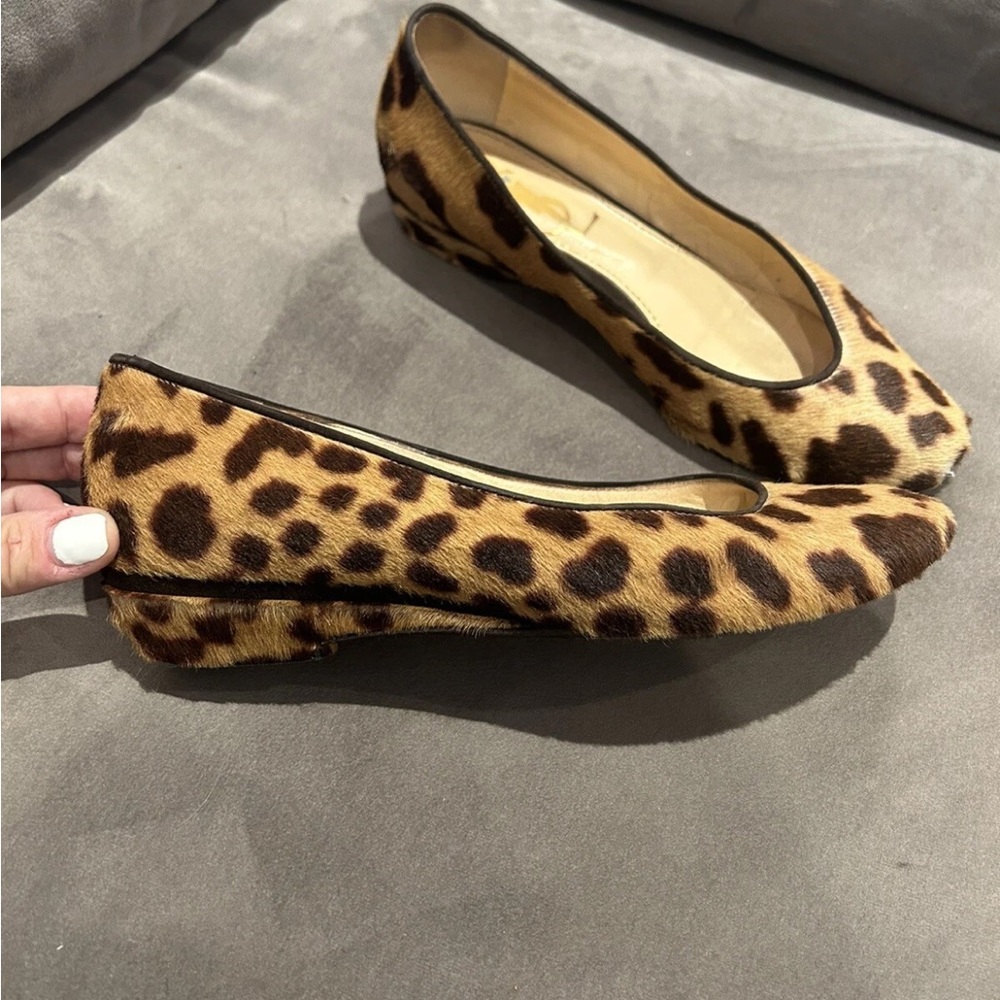 Yves Saint Laurent Brown Leopard Flats
